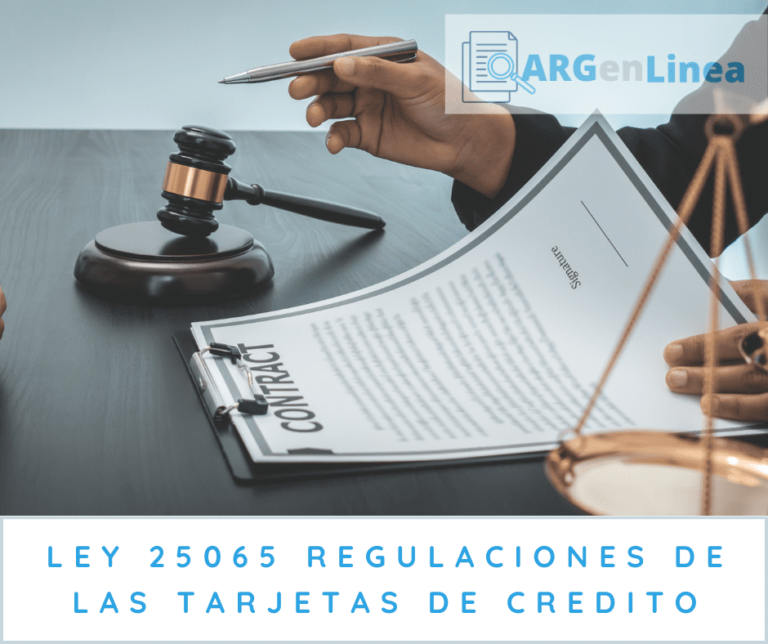 Ley 25065 de las tarjetas de credito